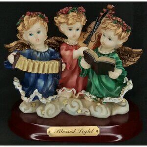 Vintage Christmas Figurine Blessed Light Choir Angels 1990s